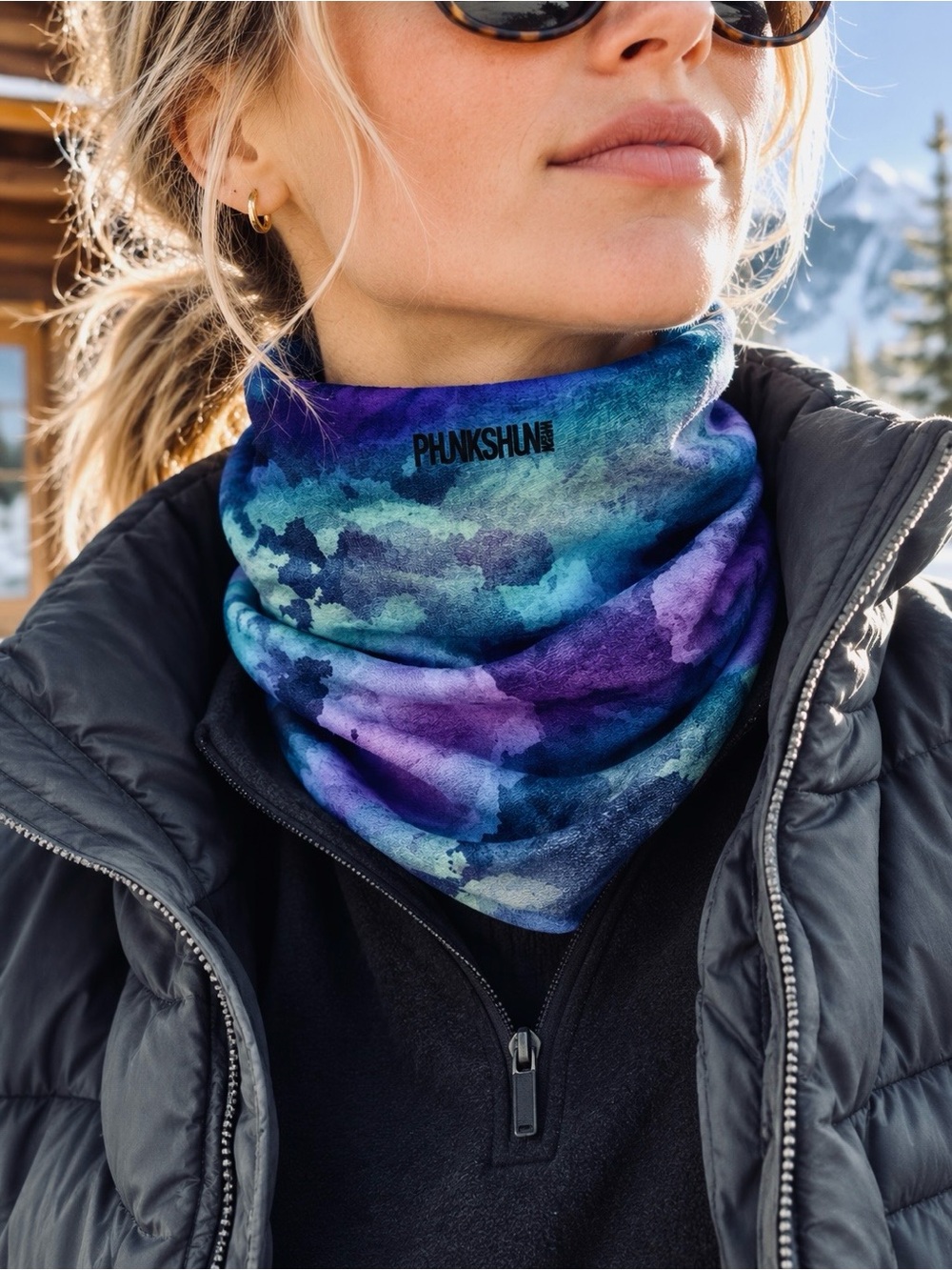 Phunkshun Wear Thermal Fleece Neck Gaiter Ski Snowboard Face Tube OS